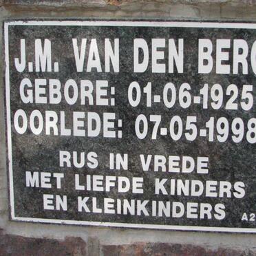 BERG J.M., van den 1925-1998