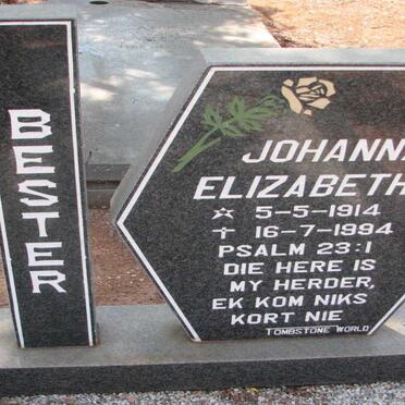 BESTER Johanna Elizabetha 1914-1994