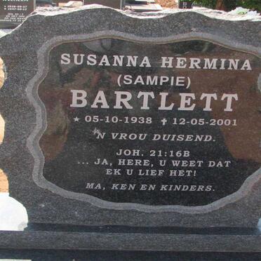 BARTLETT Susanna Hermina 1938-2001