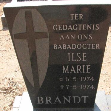 BRANDT Ilse Marie 1974-1974