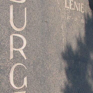 BURGER Willie 1924-1985 &amp; Lenie 1924-