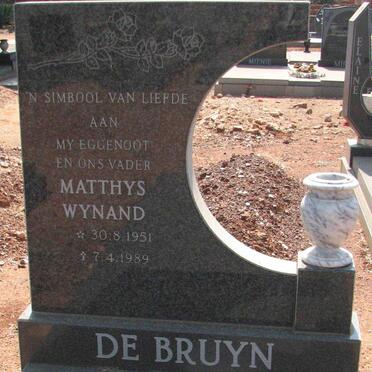 BRUYN Matthys Wynand, de 1951-1989
