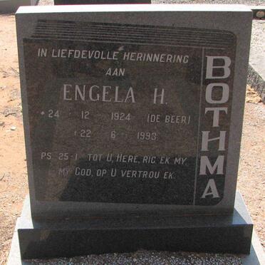 BOTHMA Engela H. nee DE BEER 1924-1993