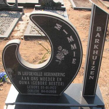 BARKHUIZEN Mimmie nee BESTER 1922-2008