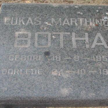 BOTHA Lukas Marthinus 1950-1986