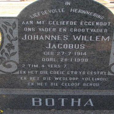 BOTHA Johannes Willem Jacobus 1914-1998