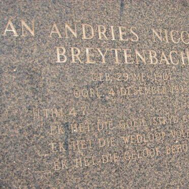 BREYTENBACH Jan Andries Nicolaas 1907-1993