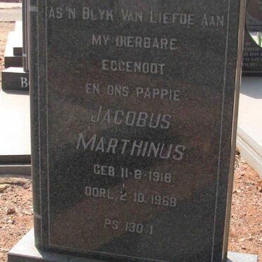 BONNEMA Jacobus Marthinus 1918-1968