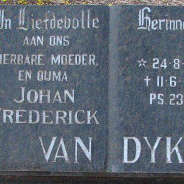 DYK Johan Frederick, van 1884-1981