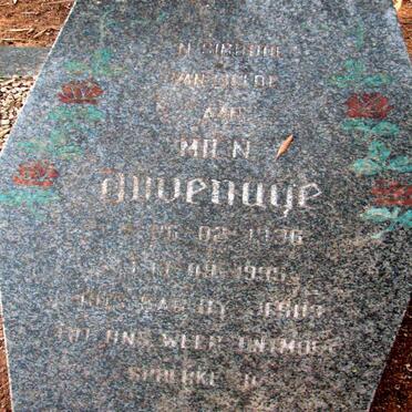 DUVENHAGE Mien 1936-1995