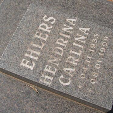 EHLERS Hendrina Carlina 1933-1999