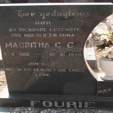 FOURIE Magritha C.C. 1918-1978