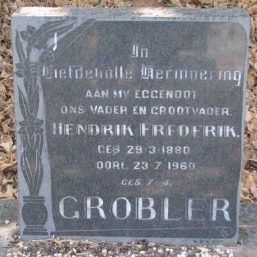 GROBLER Hendrik Frederik 1880-1960