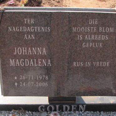 GOLDEN Johanna Magdalena 1978-2006