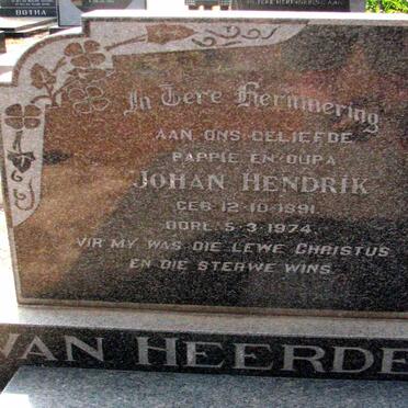 HEERDEN Johan Hendrik, van 1891-1974