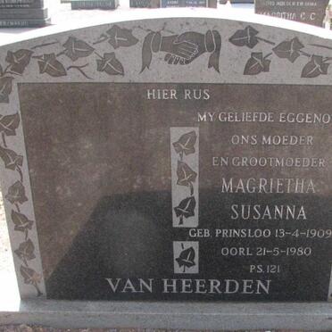 HEERDEN Magrietha Susanna, van nee PRINSLOO 1909-1980