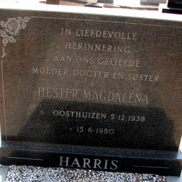 HARRIS Hester Magdalena nee OOSTHUIZEN 1938-1980