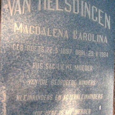 HELSDINGEN Magdalena Carolina, van 1897-1984