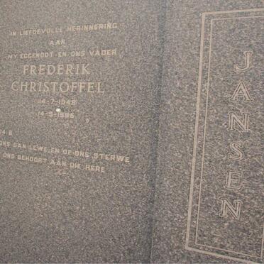 JANSEN Frederik Christoffel 1948-1995
