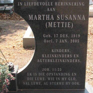 KLOPPERS Martha Susanna 1919-2005