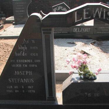 LEWIS Joseph Stefanus 1917-1979 &amp; Hendrina Glodina Johanna 1922-1983