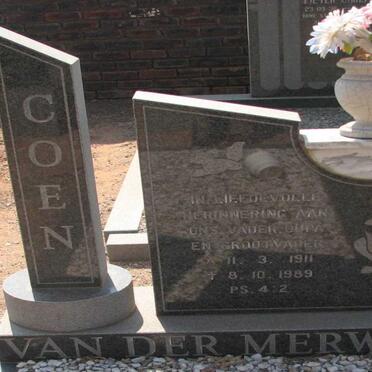 MERWE Coen, van der 1911-1989