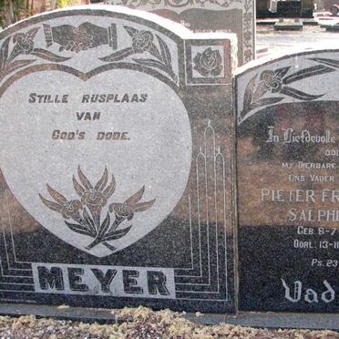 MEYER Pieter Frederick Salpherus 1910-1957 &amp; Brechtje COETZEE 1906-1970