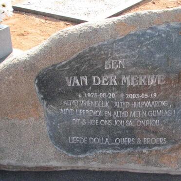 MERWE Ben, van der 1975-2003