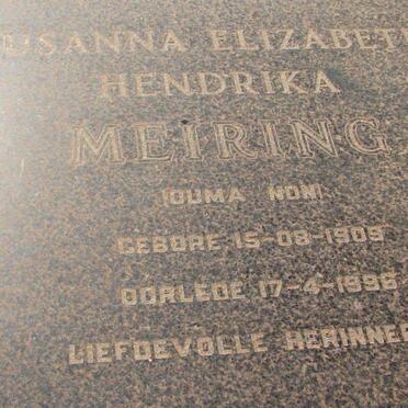 MEIRING Susanna Elizabeth Hendrika 1909-1996