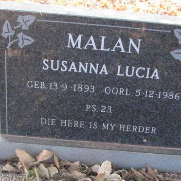 MALAN Susanna Lucia 1893-1986