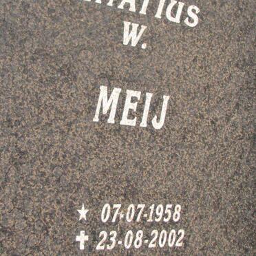 MEIJ Ignatius W. 1958-2002