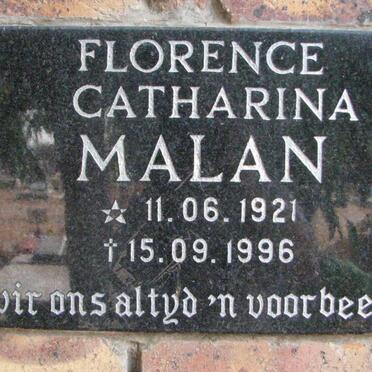 MALAN Florence Catharina 1921-1996