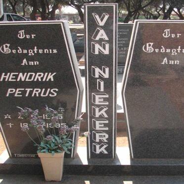 NIEKERK Hendrik Petrus, van 1925-1995