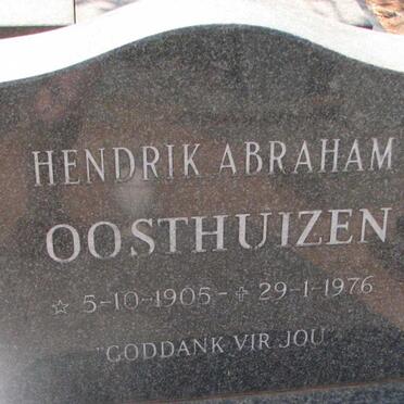 OOSTHUIZEN Hendrik Abraham 1905-1976