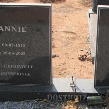 OOSTHUIZEN Jannie 1915-2003 &amp; Francina 1920-2004