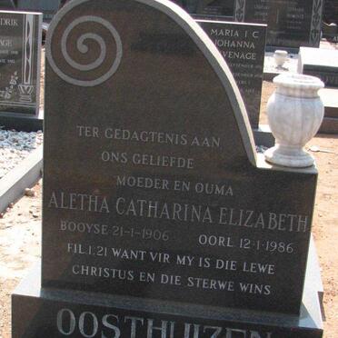 OOSTHUIZEN Aletha Catharina Elizabeth 1906-1986