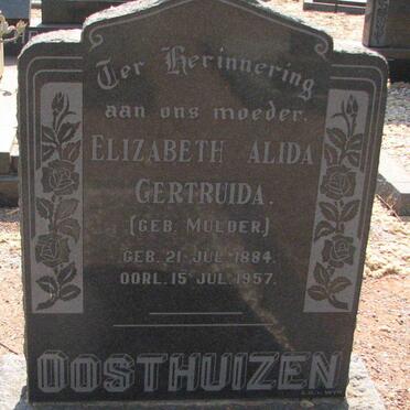 OOSTHUIZEN Elizabeth Alida Gertruida nee MULDER 1884-1957