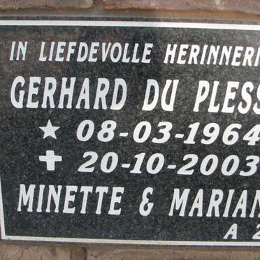 PLESSIS Gerhard, du 1964-2003