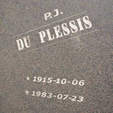 PLESSIS P.J., du 1915-1983