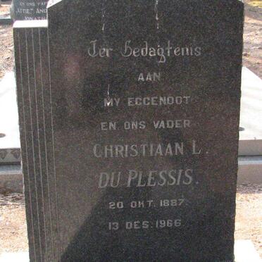 PLESSIS Christiaan L., du 1887-1966