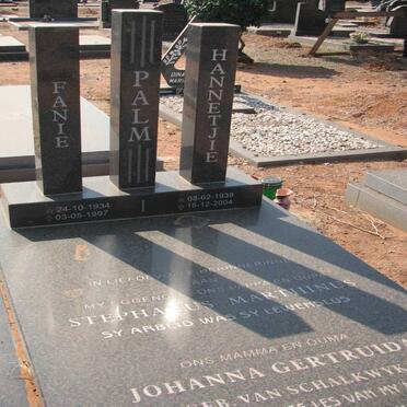 PALM Stephanus Marthinus 1934-1997 &amp; Johanna Gertruida VAN SCHALKWYK 1938-2004