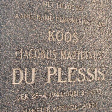 PLESSIS Jacobus Marthinus, du 1944-1975