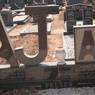 PELSER Abram Johannes 1939-19?? &amp; Anna Margaretha 1943-1995