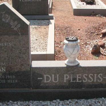 PLESSIS Jan Adriaan, du 1928-1989 &amp; Dawn Juliana VAN DER HEEVER 1940-1997
