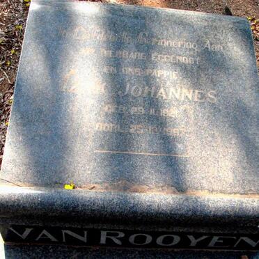 ROOYEN Izak Johannes, van 1921-1967