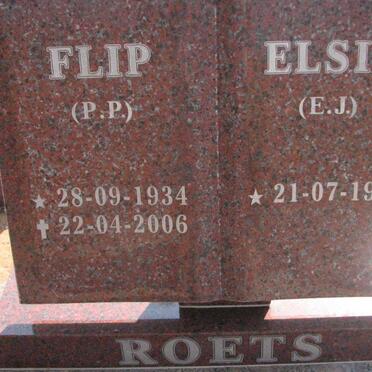 ROETS P.P. 1934-2006 &amp; E.J. 1938-
