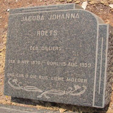 ROETS Jacoba Johanna nee CILLIERS 1870-1959