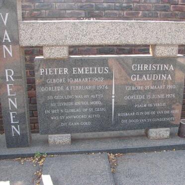 RENEN Pieter Emelius, van 1902-1974 &amp; Christina Glaudina 1910-1976