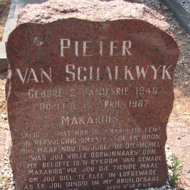 SCHALKWYK Pieter, van 1948-1987
