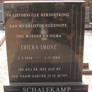 SCHALEKAMP Ericka Imone 1924-1984